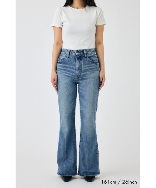 マウジー　MOUSSY MVS FLARE ワンウォッシュ　ブーツカット　丈長め マウジー MOUSSY MVS FLARE ワンウォッシュ ブーツカット 丈長め