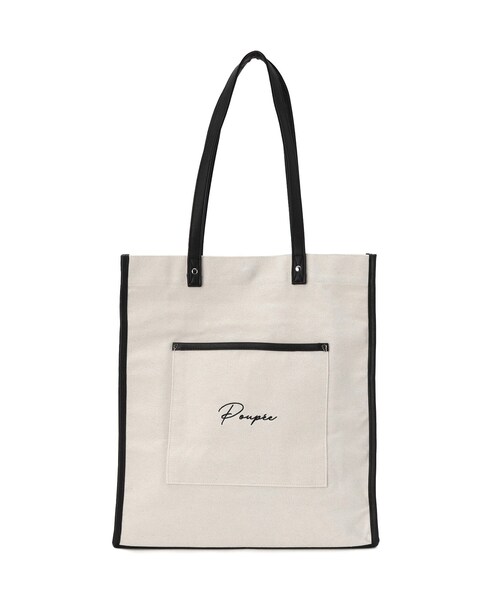 ITS'DEMO（イッツデモ）の「【推し活／A4対応】合皮パイピングキャンバストート（トートバッグ・レディース・ダークブラウン系3/アイボリー/ブラック/グレー・00）」の17枚目の写真