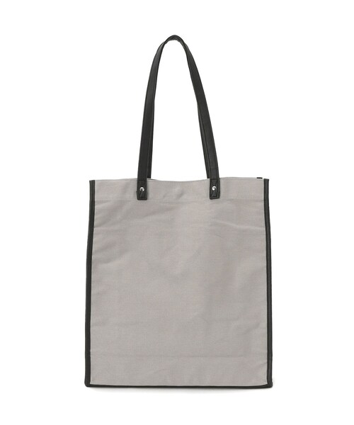 ITS'DEMO（イッツデモ）の「【推し活／A4対応】合皮パイピングキャンバストート（トートバッグ・レディース・ダークブラウン系3/アイボリー/ブラック/グレー・00）」の22枚目の写真