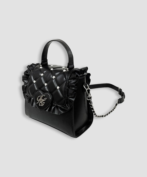 ハートロゴパールキルティングバッグ（ハンドバッグ）｜Honey