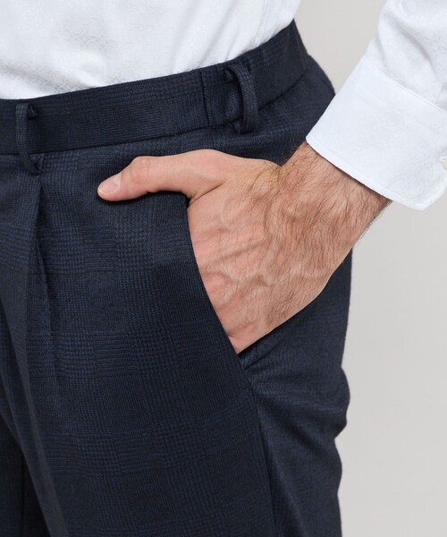 MACKINTOSH LONDON（マッキントッシュ ロンドン）の「【FLEX JERSEY】グレンチェックセットアップパンツ（その他パンツ・メンズ・グレー系その他2/ネイビー・36/40/38/42）」の9枚目の写真