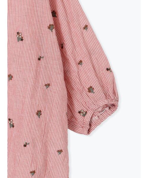 Samansa Mos2（サマンサ モスモス）の「ストライプ総花柄刺繍バンドカラーシャツ（シャツ/ブラウス・レディース・ブルー/グリーン/パープル/レッド・F）」の14枚目の写真