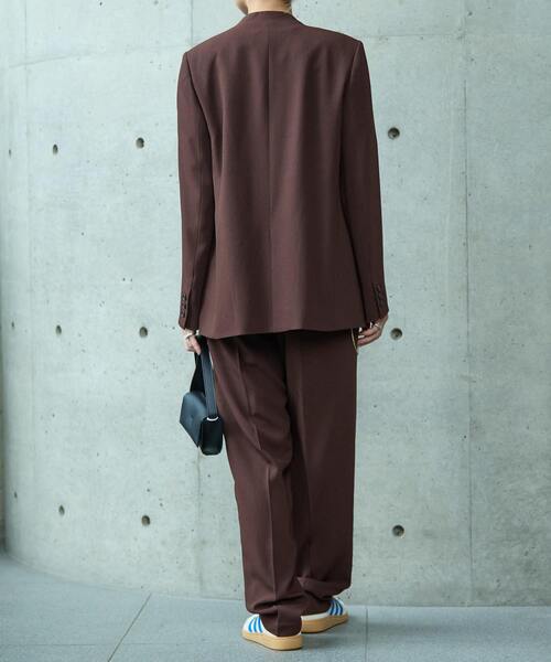 SOFFITTO(ソフィット)の「《2WAYストレッチ・紫外線防止・接触冷感》ノーカラージャケット(ノーカラージャケット・レディース・ブラウン/ブラック・FREE)」の10枚目の写真