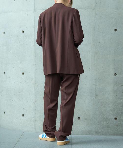 SOFFITTO(ソフィット)の「《2WAYストレッチ・紫外線防止・接触冷感》ノーカラージャケット(ノーカラージャケット・レディース・ブラウン/ブラック・FREE)」の11枚目の写真