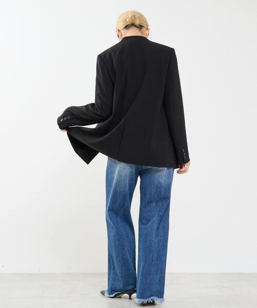 SOFFITTO(ソフィット)の「《2WAYストレッチ・紫外線防止・接触冷感》ノーカラージャケット(ノーカラージャケット・レディース・ブラウン/ブラック・FREE)」の19枚目の写真