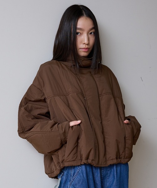 NOMINE(ノミネ)の「【NOMINE】ショート モンスターパーカー(ダウンジャケット/コート・レディース・アイボリー/ブラック/その他/ブラウン・フリー)」の1枚目の写真