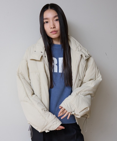NOMINE(ノミネ)の「【NOMINE】ショート モンスターパーカー(ダウンジャケット/コート・レディース・アイボリー/ブラック/その他/ブラウン・フリー)」の2枚目の写真