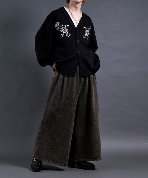 Ellno Loset（エルノロゼット）の「ローズ刺繍カーディガン（カーディガン/ボレロ・メンズ・ブラック/ボルドー・SMALL/MEDIUM/LARGE）」の15枚目の写真