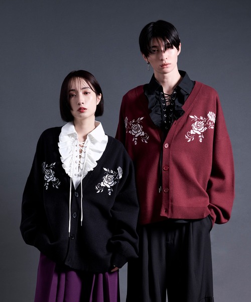 セール】ローズ刺繍カーディガン（カーディガン/ボレロ）｜Ellno Loset