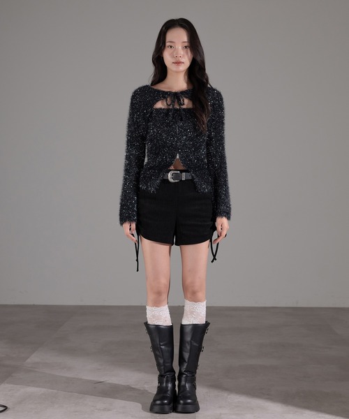 セール】【SET着用可能】キラキラシャギーボレロ（カーディガン/ボレロ