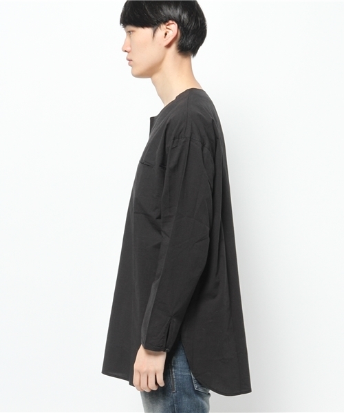 OUTLET(アウトレット)の「【WHO'S WHO gallery】GGキーネックシャツ(シャツ/ブラウス・メンズ・ブラック/オリーブ・MEDIUM/LARGE)」の5枚目の写真
