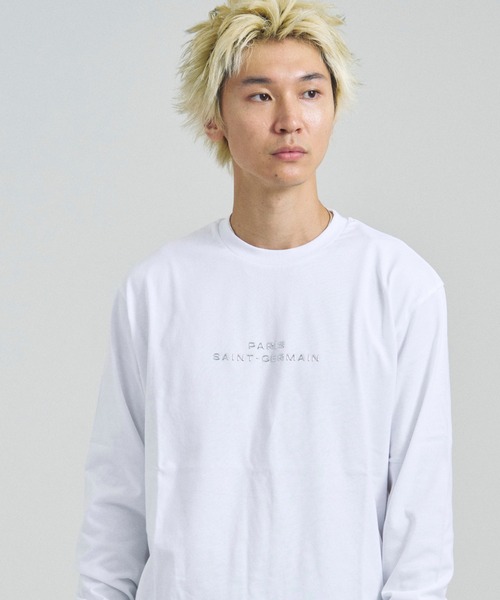 セール】PSG_メタリックロゴ-LSTEE（Tシャツ/カットソー）｜PARIS