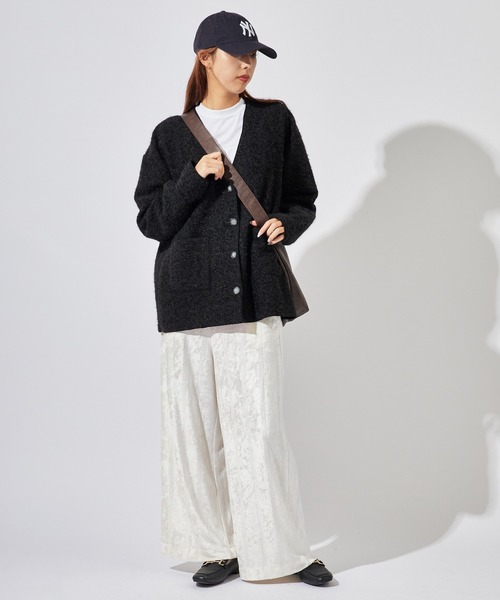 MILLER(ミラー)の「R.P.miller/ミラー Velor Prib PT ベロア生地 フレアパンツ(その他パンツ・レディース・ネイビー/アイボリー・FREE)」の6枚目の写真