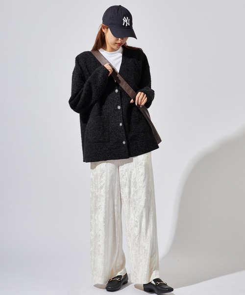 MILLER(ミラー)の「R.P.miller/ミラー Velor Prib PT ベロア生地 フレアパンツ(その他パンツ・レディース・ネイビー/アイボリー・FREE)」の7枚目の写真