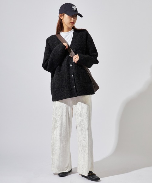 MILLER(ミラー)の「R.P.miller/ミラー Velor Prib PT ベロア生地 フレアパンツ(その他パンツ・レディース・ネイビー/アイボリー・FREE)」の8枚目の写真