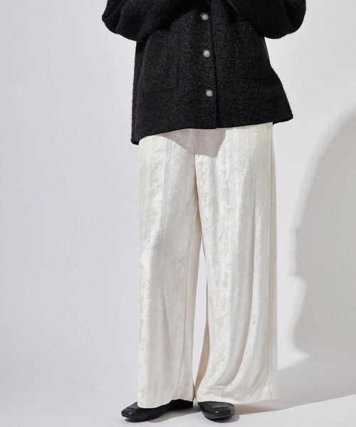 MILLER(ミラー)の「R.P.miller/ミラー Velor Prib PT ベロア生地 フレアパンツ(その他パンツ・レディース・ネイビー/アイボリー・FREE)」の20枚目の写真