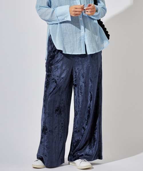 MILLER(ミラー)の「R.P.miller/ミラー Velor Prib PT ベロア生地 フレアパンツ(その他パンツ・レディース・ネイビー/アイボリー・FREE)」の10枚目の写真