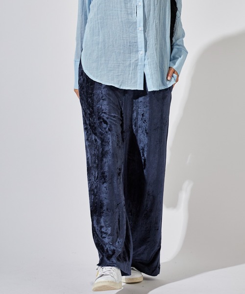 MILLER(ミラー)の「R.P.miller/ミラー Velor Prib PT ベロア生地 フレアパンツ(その他パンツ・レディース・ネイビー/アイボリー・FREE)」の11枚目の写真