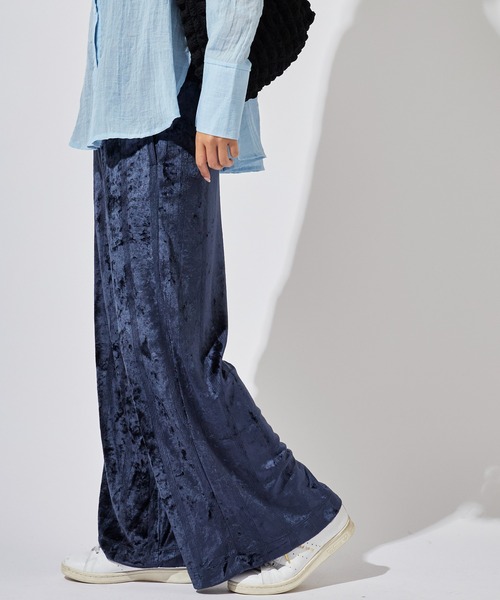 MILLER(ミラー)の「R.P.miller/ミラー Velor Prib PT ベロア生地 フレアパンツ(その他パンツ・レディース・ネイビー/アイボリー・FREE)」の13枚目の写真