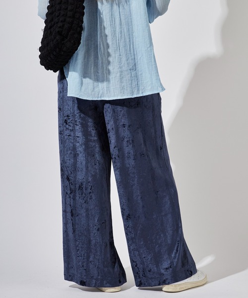 MILLER(ミラー)の「R.P.miller/ミラー Velor Prib PT ベロア生地 フレアパンツ(その他パンツ・レディース・ネイビー/アイボリー・FREE)」の14枚目の写真