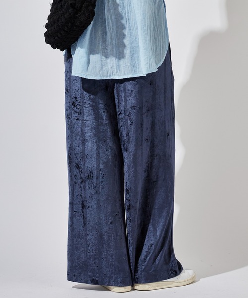 MILLER(ミラー)の「R.P.miller/ミラー Velor Prib PT ベロア生地 フレアパンツ(その他パンツ・レディース・ネイビー/アイボリー・FREE)」の15枚目の写真