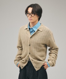 Adoon plain(アドーンプレーン)のKNIT PORO CARDIGAN / ニットポロカーディガン(カーディガン/ボレロ)