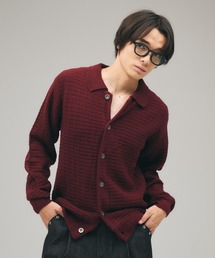 Adoon plain | KNIT PORO CARDIGAN / ニットポロカーディガン(カーディガン/ボレロ)