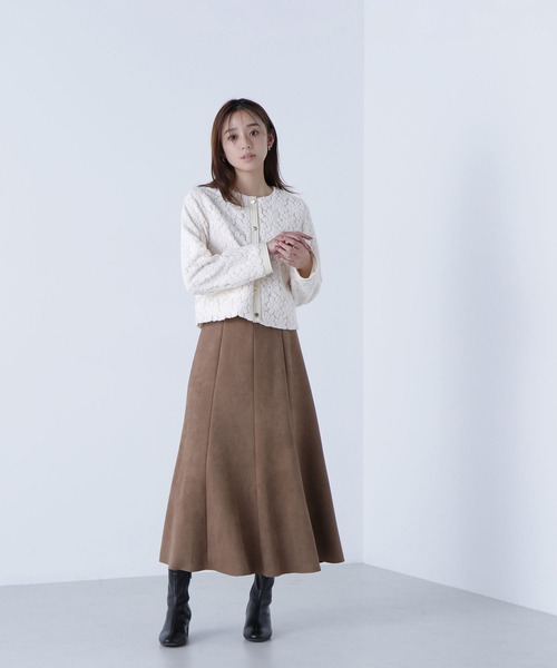 NATURAL BEAUTY BASIC(ナチュラルビューティーベーシック)の「◇起毛レースブルゾン(ブルゾン・レディース・オフホワイト/ブルー・FREE)」の6枚目の写真