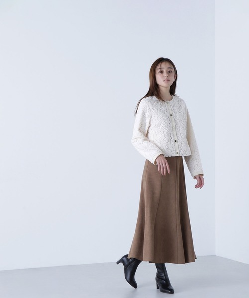 NATURAL BEAUTY BASIC(ナチュラルビューティーベーシック)の「◇起毛レースブルゾン(ブルゾン・レディース・オフホワイト/ブルー・FREE)」の8枚目の写真