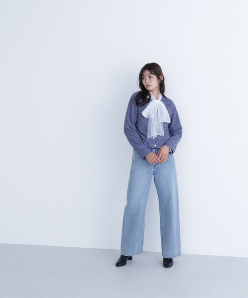 NATURAL BEAUTY BASIC(ナチュラルビューティーベーシック)の「◇起毛レースブルゾン(ブルゾン・レディース・オフホワイト/ブルー・FREE)」の13枚目の写真