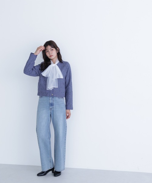NATURAL BEAUTY BASIC(ナチュラルビューティーベーシック)の「◇起毛レースブルゾン(ブルゾン・レディース・オフホワイト/ブルー・FREE)」の16枚目の写真