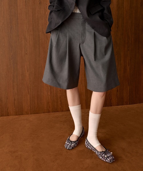 CHARLES & KEITH(チャールズ & キース)の「Barbara バーバラ パールエンベリシュッドボウバレエフラット(バレエシューズ・レディース・レッド/ブラック系その他6/マルチ・22.5cm/23cm/23.5cm/24.5cm/25cm/25.5cm)」の3枚目の写真
