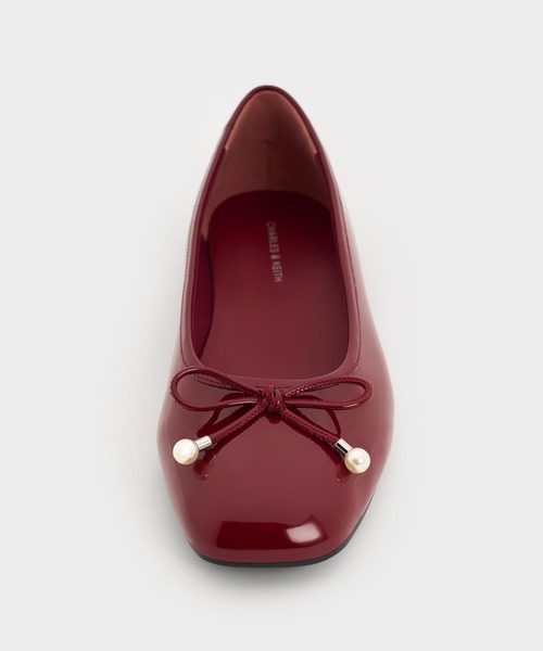 CHARLES & KEITH(チャールズ & キース)の「Barbara バーバラ パールエンベリシュッドボウバレエフラット(バレエシューズ・レディース・レッド/ブラック系その他6/マルチ・22.5cm/23cm/23.5cm/24.5cm/25cm/25.5cm)」の5枚目の写真