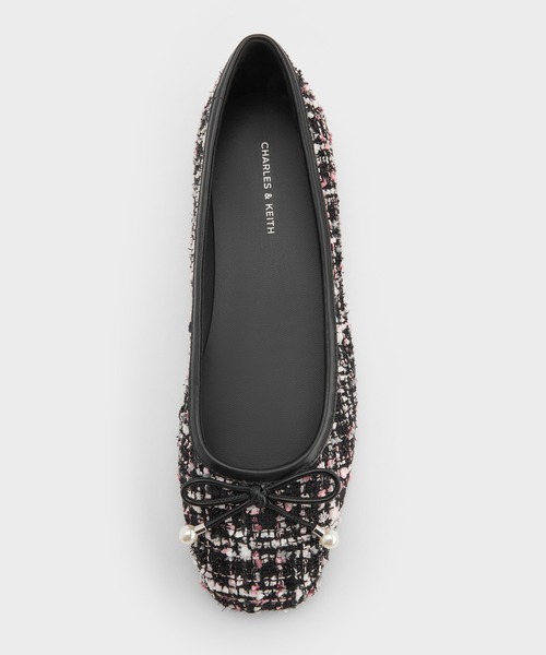 CHARLES & KEITH(チャールズ & キース)の「Barbara バーバラ パールエンベリシュッドボウバレエフラット(バレエシューズ・レディース・レッド/ブラック系その他6/マルチ・22.5cm/23cm/23.5cm/24.5cm/25cm/25.5cm)」の4枚目の写真