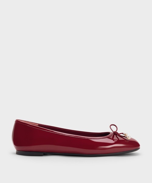CHARLES & KEITH(チャールズ & キース)の「Barbara バーバラ パールエンベリシュッドボウバレエフラット(バレエシューズ・レディース・レッド/ブラック系その他6/マルチ・22.5cm/23cm/23.5cm/24.5cm/25cm/25.5cm)」の22枚目の写真