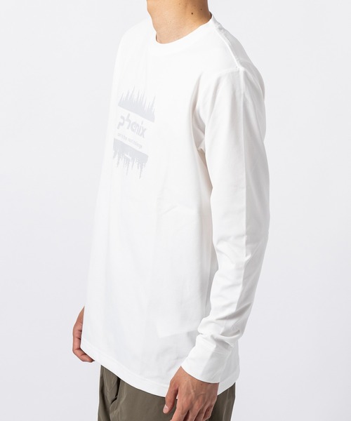 phenix outdoor(フェニックスアウトドア)の「phenix outdoor(フェニックスアウトドア)フロントロゴ ベーシック ロングスリーブTシャツ(Tシャツ/カットソー・メンズ・オフホワイト/カーキ/チャコール・S/M/L/XL)」の7枚目の写真