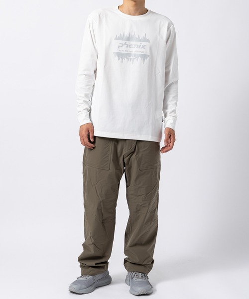 phenix outdoor(フェニックスアウトドア)の「phenix outdoor(フェニックスアウトドア)フロントロゴ ベーシック ロングスリーブTシャツ(Tシャツ/カットソー・メンズ・オフホワイト/カーキ/チャコール・S/M/L/XL)」の5枚目の写真