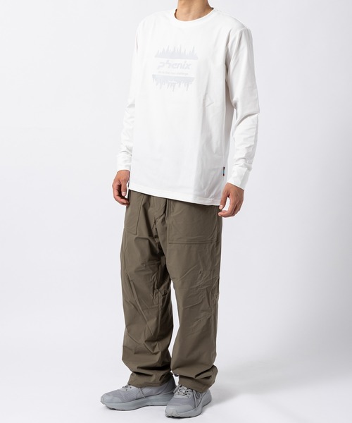 phenix outdoor(フェニックスアウトドア)の「phenix outdoor(フェニックスアウトドア)フロントロゴ ベーシック ロングスリーブTシャツ(Tシャツ/カットソー・メンズ・オフホワイト/カーキ/チャコール・S/M/L/XL)」の9枚目の写真