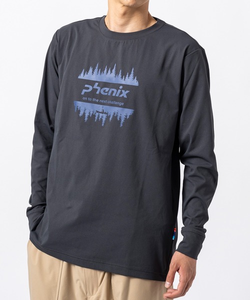 phenix outdoor(フェニックスアウトドア)の「phenix outdoor(フェニックスアウトドア)フロントロゴ ベーシック ロングスリーブTシャツ(Tシャツ/カットソー・メンズ・オフホワイト/カーキ/チャコール・S/M/L/XL)」の11枚目の写真