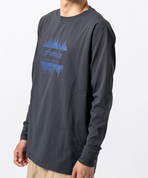 phenix outdoor(フェニックスアウトドア)の「phenix outdoor(フェニックスアウトドア)フロントロゴ ベーシック ロングスリーブTシャツ(Tシャツ/カットソー・メンズ・オフホワイト/カーキ/チャコール・S/M/L/XL)」の13枚目の写真