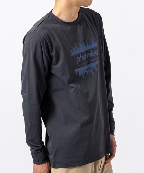 phenix outdoor(フェニックスアウトドア)の「phenix outdoor(フェニックスアウトドア)フロントロゴ ベーシック ロングスリーブTシャツ(Tシャツ/カットソー・メンズ・オフホワイト/カーキ/チャコール・S/M/L/XL)」の18枚目の写真