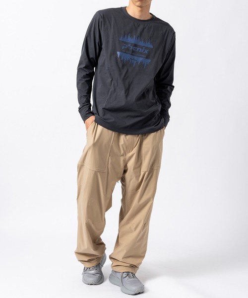 phenix outdoor(フェニックスアウトドア)の「phenix outdoor(フェニックスアウトドア)フロントロゴ ベーシック ロングスリーブTシャツ(Tシャツ/カットソー・メンズ・オフホワイト/カーキ/チャコール・S/M/L/XL)」の20枚目の写真
