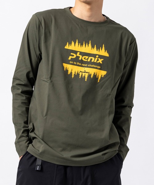 phenix outdoor(フェニックスアウトドア)の「phenix outdoor(フェニックスアウトドア)フロントロゴ ベーシック ロングスリーブTシャツ(Tシャツ/カットソー・メンズ・オフホワイト/カーキ/チャコール・S/M/L/XL)」の19枚目の写真