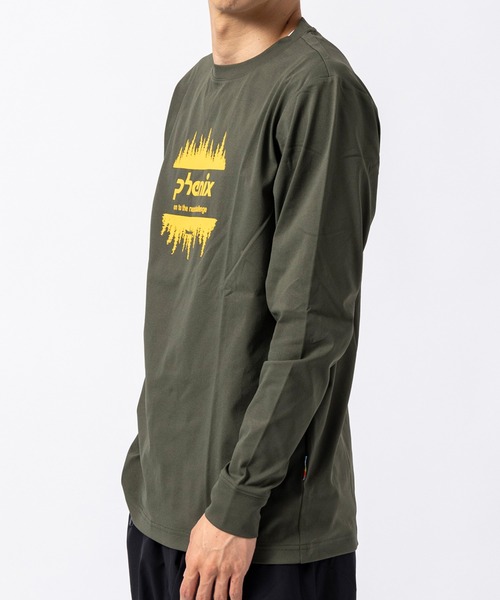 phenix outdoor(フェニックスアウトドア)の「phenix outdoor(フェニックスアウトドア)フロントロゴ ベーシック ロングスリーブTシャツ(Tシャツ/カットソー・メンズ・オフホワイト/カーキ/チャコール・S/M/L/XL)」の21枚目の写真