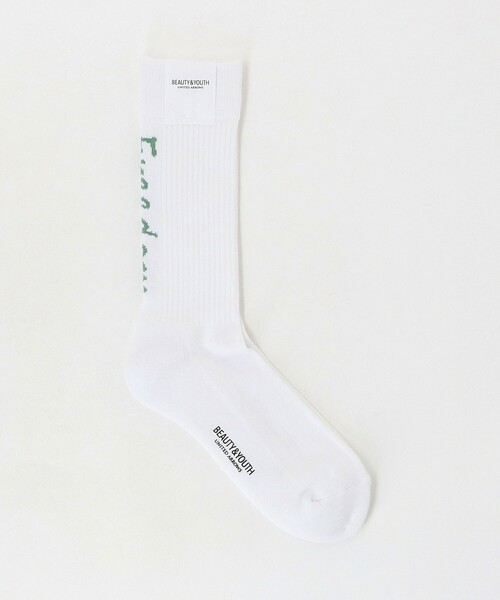 BEAUTY&YOUTH UNITED ARROWS(ビューティーアンドユースユナイテッドアローズ)の「フリーダム スタンダード ロゴ ソックス(ソックス/靴下・メンズ・ホワイト/ブラック/オフホワイト・FREE)」の1枚目の写真