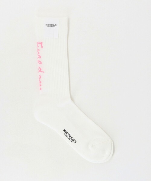 BEAUTY&YOUTH UNITED ARROWS(ビューティーアンドユースユナイテッドアローズ)の「フリーダム スタンダード ロゴ ソックス(ソックス/靴下・メンズ・ホワイト/ブラック/オフホワイト・FREE)」の2枚目の写真