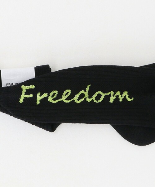 BEAUTY&YOUTH UNITED ARROWS(ビューティーアンドユースユナイテッドアローズ)の「フリーダム スタンダード ロゴ ソックス(ソックス/靴下・メンズ・ホワイト/ブラック/オフホワイト・FREE)」の5枚目の写真