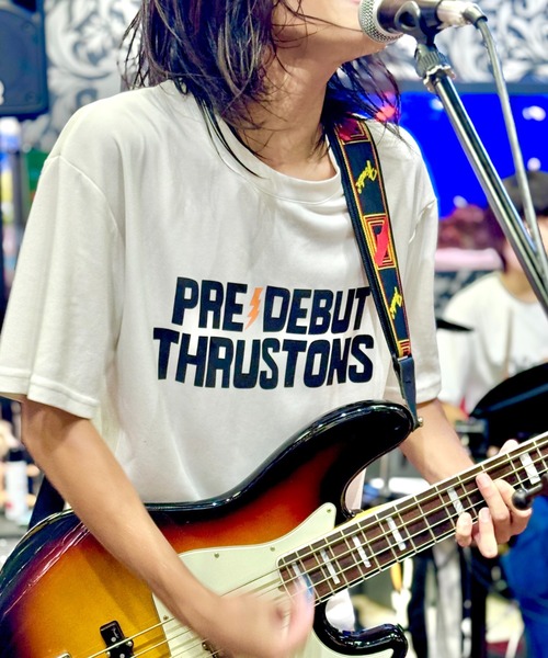 CELENA BEATS(セレナビーツ)の「「デビューまでスラストンズ」 ロゴデザイン オリジナルTシャツ(Tシャツ/カットソー・メンズ・ブラック系その他/ホワイト系その他/ホワイト/ブラック・L/M/S)」の3枚目の写真