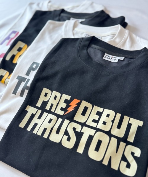 CELENA BEATS(セレナビーツ)の「「デビューまでスラストンズ」 ロゴデザイン オリジナルTシャツ(Tシャツ/カットソー・メンズ・ブラック系その他/ホワイト系その他/ホワイト/ブラック・L/M/S)」の7枚目の写真