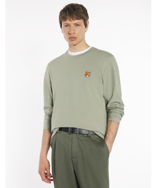 Maison Kitsune（メゾンキツネ）の「FOX HEAD REGULAR LONG SLEEVE TEE-SHIRT（Tシャツ/カットソー・メンズ・モスグリーン・XS/S/M/L/XL）」の5枚目の写真